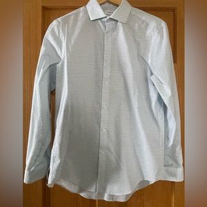 CALVIN KLEIN Steel+ slim fit stretch non iron dress shirt purple 15 1/2 32/33